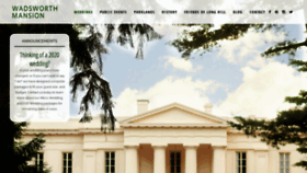 What Wadsworthmansion.com website looked like in 2020 (3 years ago)