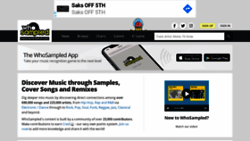 What Whosampled.com website looked like in 2020 (3 years ago)