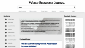 What World-economics-journal.com website looked like in 2020 (3 years ago)