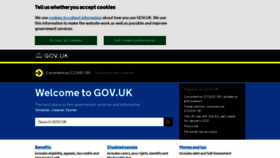 What Www.gov.uk website looked like in 2020 (3 years ago)