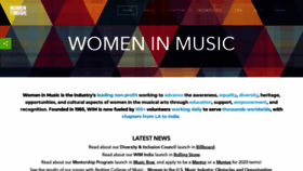 What Womeninmusic.org website looked like in 2020 (3 years ago)