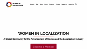 What Womeninlocalization.com website looked like in 2020 (3 years ago)