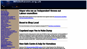 What Whitehaven.org.uk website looked like in 2020 (3 years ago)