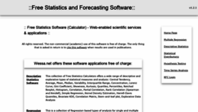 What Wessa.net website looked like in 2020 (5 years ago)