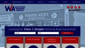 What Wiessneragency.com website looked like in 2020 (3 years ago)