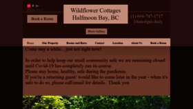 What Wildflowers-bb.com website looked like in 2020 (3 years ago)