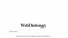 What Webdictionary.co.uk website looked like in 2020 (3 years ago)