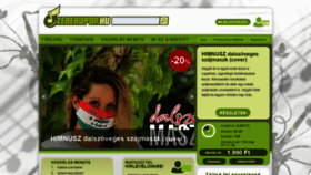 What Webshop.zeneszoveg.hu website looked like in 2020 (3 years ago)