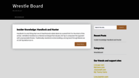 What Wrestleboard.com website looked like in 2020 (3 years ago)