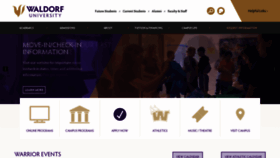 What Waldorf.edu website looked like in 2020 (3 years ago)