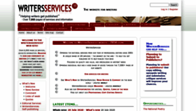 What Writersservices.com website looked like in 2020 (3 years ago)