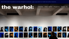 What Warhol.org website looked like in 2020 (3 years ago)