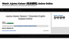 What Watchjujutsukaisen.com website looked like in 2020 (3 years ago)