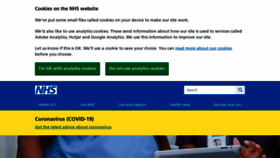 What Www.nhs.uk website looked like in 2020 (3 years ago)