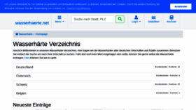 What Wasserhaerte.net website looked like in 2020 (3 years ago)