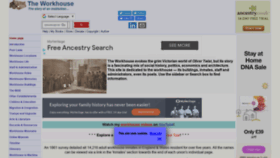What Workhouses.org.uk website looked like in 2020 (3 years ago)