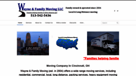 What Wayneandfamilymoving.com website looked like in 2020 (3 years ago)