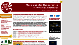 What Weltagrarbericht.de website looked like in 2020 (3 years ago)