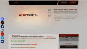 What Wowmortal.com website looked like in 2020 (3 years ago)