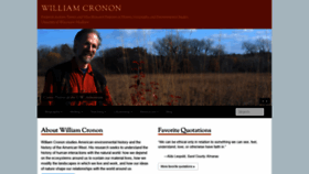 What Williamcronon.net website looked like in 2020 (3 years ago)
