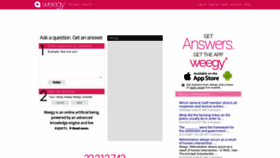 What Weegy.com website looked like in 2020 (3 years ago)