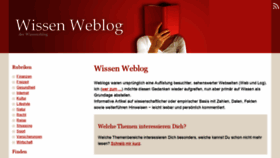 What Wissen-weblog.de website looked like in 2020 (3 years ago)