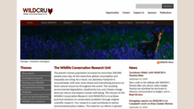 What Wildcru.org website looked like in 2020 (3 years ago)