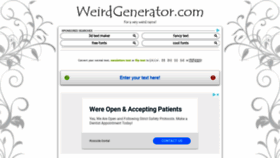 What Weirdgenerator.com website looked like in 2020 (3 years ago)