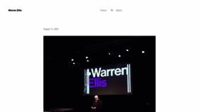 What Warrenellis.com website looked like in 2020 (3 years ago)