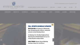 What Wyomingseminary.org website looked like in 2020 (4 years ago)