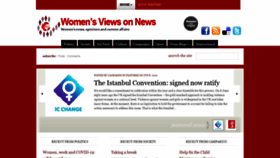 What Womensviewsonnews.org website looked like in 2020 (3 years ago)