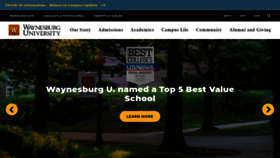 What Waynesburg.edu website looked like in 2020 (3 years ago)