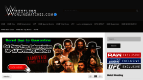 What Wrestlingonlinematches.com website looked like in 2020 (3 years ago)