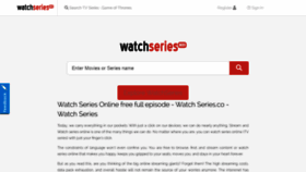 What Watchseriesfree.co website looked like in 2020 (3 years ago)