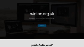What Winton.org.uk website looked like in 2020 (3 years ago)