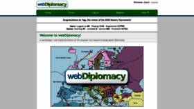 What Webdiplomacy.net website looked like in 2020 (3 years ago)