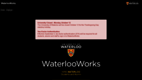 What Waterlooworks.uwaterloo.ca website looked like in 2020 (3 years ago)