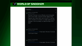 What Worldofsnooker.co.uk website looked like in 2020 (3 years ago)