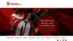 What Westfalenpferde.de website looked like in 2020 (3 years ago)