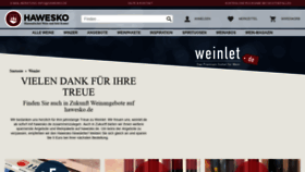 What Weinlet.de website looked like in 2020 (3 years ago)