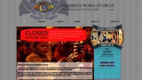 What Wonderfulworldofcircus.com website looked like in 2020 (3 years ago)