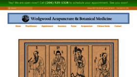 What Wedgwoodacupuncture.com website looked like in 2020 (3 years ago)
