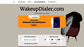 What Wakeupdialer.com website looked like in 2020 (3 years ago)