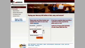 What Webpay.mercuryinsurance.com website looked like in 2020 (3 years ago)