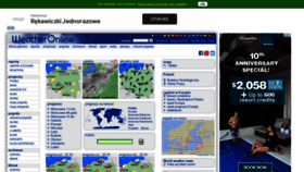 What Weatheronline.pl website looked like in 2020 (3 years ago)