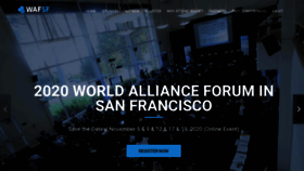 What Wafsf.org website looked like in 2020 (3 years ago)