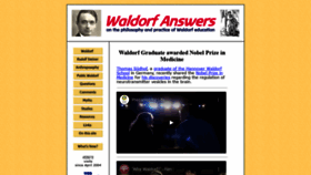 What Waldorfanswers.com website looked like in 2020 (4 years ago)