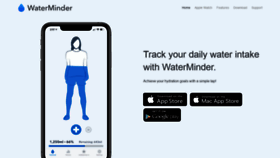 What Waterminder.com website looked like in 2020 (3 years ago)