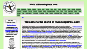 What Worldofhummingbirds.com website looked like in 2020 (3 years ago)