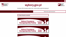 What Wybory.gov.pl website looked like in 2020 (3 years ago)